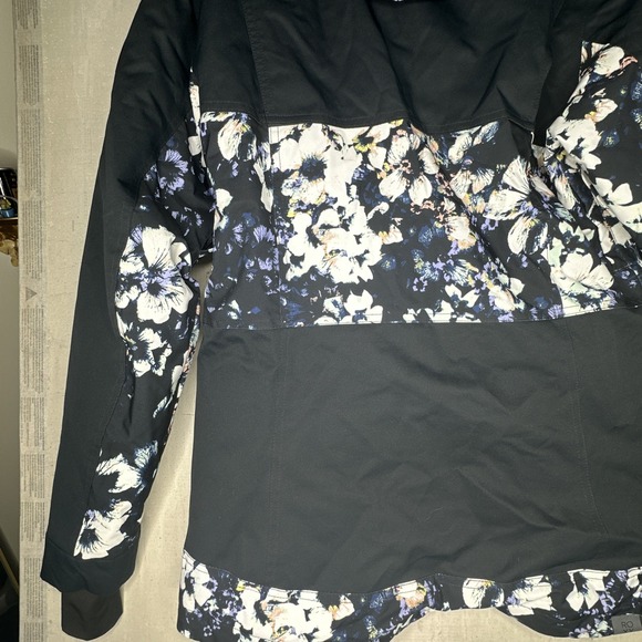 Women's ROXY Presence True Black FlowersParka Insulated Snow Jacket Coat | Sz: M - Picture 12 of 16